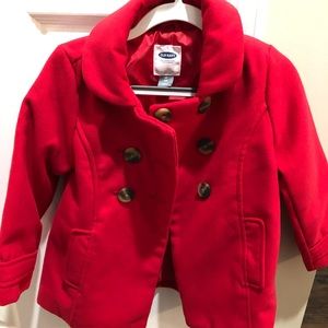 Red Oldnavy Peacoat 4T EUC